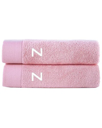 BROOKS BROTHERS BROOKS BROTHERS SET OF 2 MONOGRAMMED BATH TOWELS