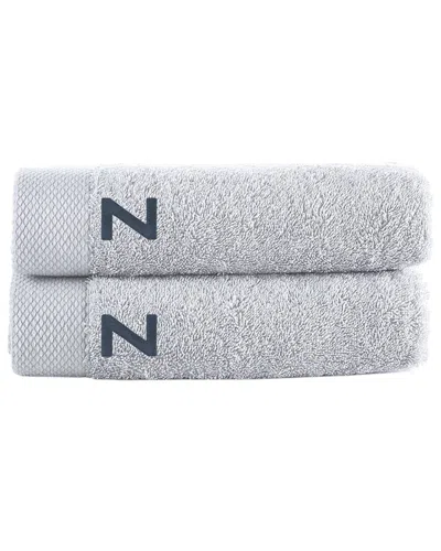 BROOKS BROTHERS BROOKS BROTHERS SET OF 2 MONOGRAMMED HAND TOWELS