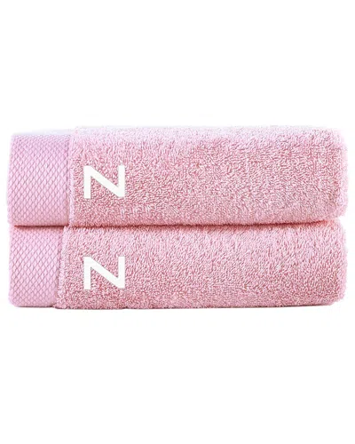 BROOKS BROTHERS BROOKS BROTHERS SET OF 2 MONOGRAMMED HAND TOWELS
