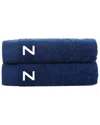 Brooks Brothers Set Of 2 Monogrammed Hand Towels