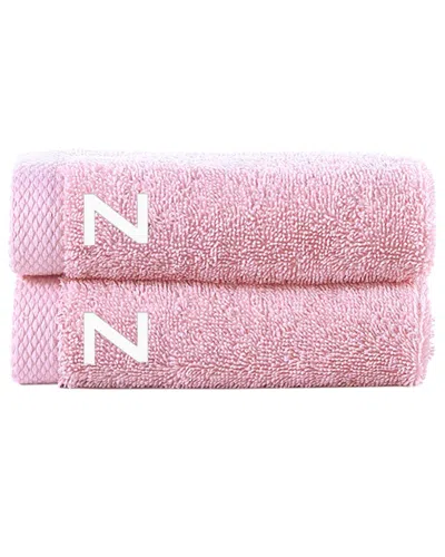 BROOKS BROTHERS BROOKS BROTHERS SET OF 2 MONOGRAMMED WASH TOWELS