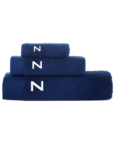 Brooks Brothers Set Of 3 Monogrammed Towels In Blue