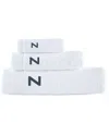Brooks Brothers Set Of 3 Monogrammed Towels In White
