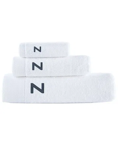 Brooks Brothers Set Of 3 Monogrammed Towels In White