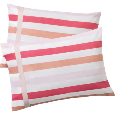 Brooks Brothers Set Of Two Awning Stripe Pillow Sham In Pink