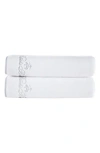 Brooks Brothers Contrast Frame 2pc Bath Sheets In White