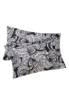 Brooks Brothers Set Of Two Paisley Print Pillow Sham In Black