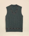 Brooks Brothers Shetland Wool Fair-isle Tipped Archive Tennis Vest In Green