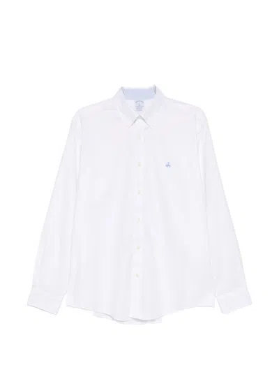 Brooks Brothers Shirt With Buttons And Embroidered Logo In White