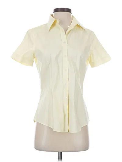 Pre-owned Brooks Brothers Short Sleeve Blouse In Yellow