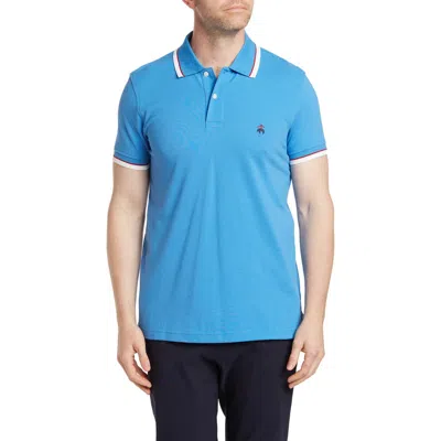 Brooks Brothers Short Sleeve Polo In Light/pastel Blue