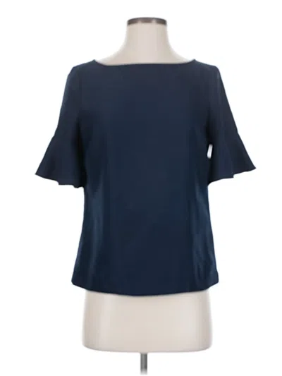 Pre-owned Brooks Brothers Short Sleeve Top Blue Boatneck Tops