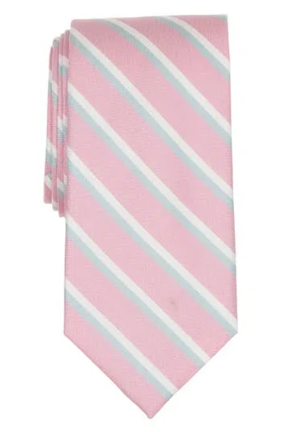 Brooks Brothers Side Wheeler Stripe Silk Blend Tie In Pink