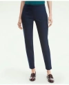 Brooks Brothers Side-zip Stretch Cotton Pant In Navy