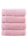 Brooks Brothers Signature 4-piece Turkish Cotton Hand Towels In Pink