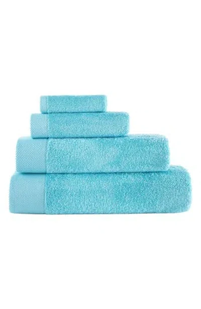 Brooks Brothers Signature 4-piece Turkish Cotton Hand Towels In Sea Glass