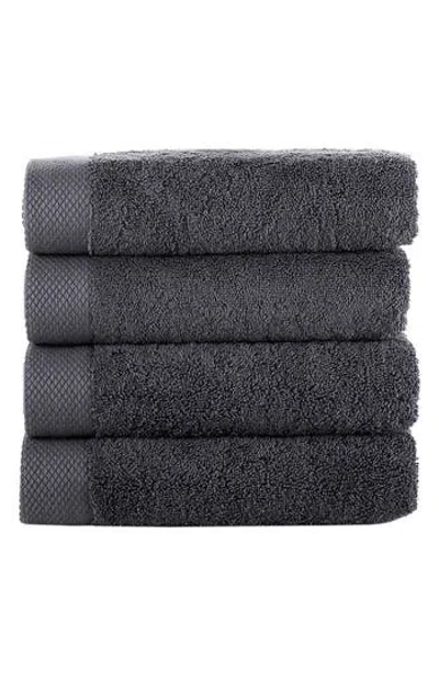 Brooks Brothers Signature 6-piece Turkish Cotton Bath Towel Set In Black