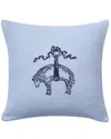 Brooks Brothers Signature Logo Decorative Cotton Pillow