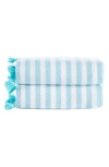 Brooks Brothers Signature Turkish Cotton 2-piece Bath Towel Set In Blue