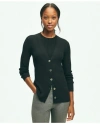 Brooks Brothers Silk Blend Ribbed V-neck Cardigan Sweater | Black | Size Large
