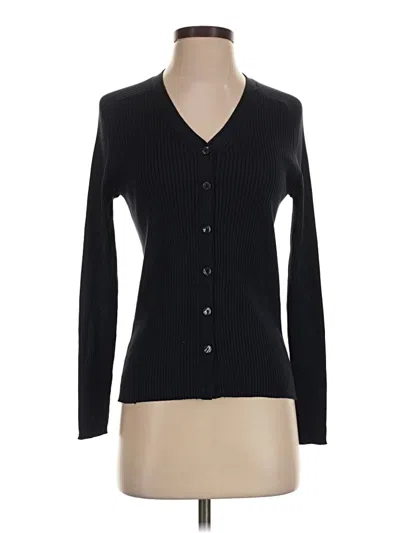 Pre-owned Brooks Brothers Silk Cardigan Sweater In Blue