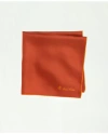 Brooks Brothers Silk Pocket Square In Orange