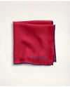 Brooks Brothers Silk Pocket Square In Red