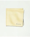 Brooks Brothers Silk Pocket Square In Yellow