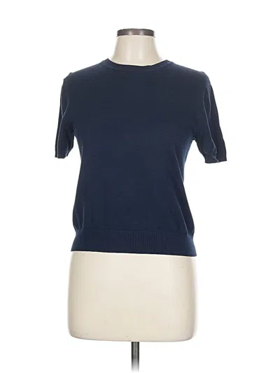 Pre-owned Brooks Brothers Silk Pullover Sweater In Blue