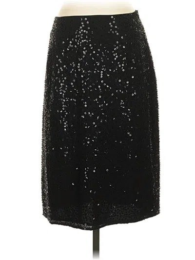 Pre-owned Brooks Brothers Silk Skirt In Black