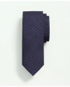 BROOKS BROTHERS SILK SMALL CONTRAST DOT TIE | NAVY/RED | SIZE REGULAR