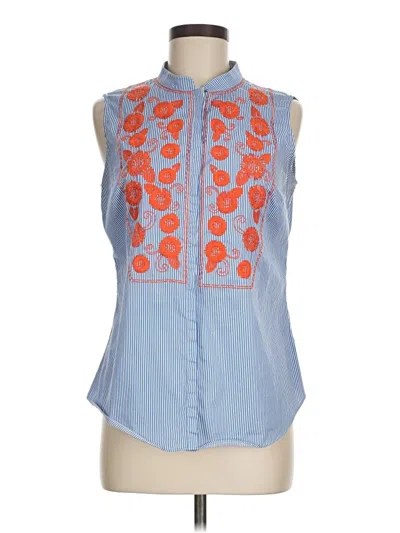 Pre-owned Brooks Brothers Sleeveless Blouse In Blue