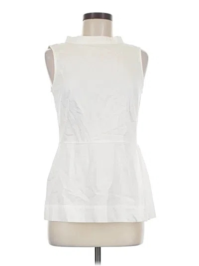 Pre-owned Brooks Brothers Sleeveless Blouse In White