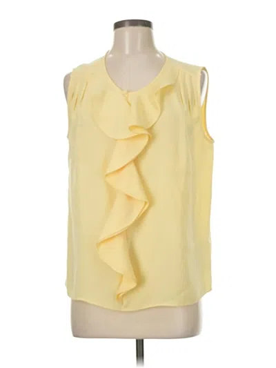 Pre-owned Brooks Brothers Sleeveless Blouse In Yellow