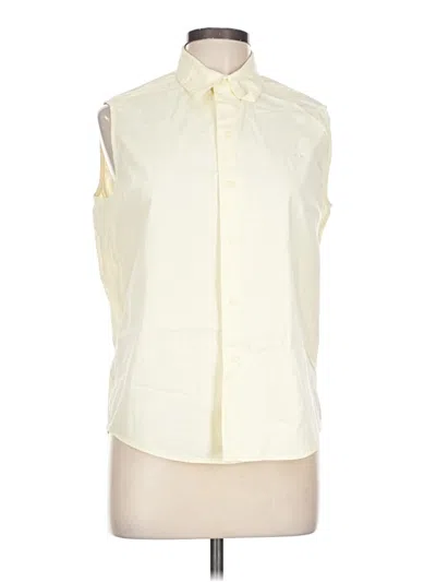 Pre-owned Brooks Brothers Sleeveless Button Down Shirt In White