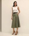 Brooks Brothers Sleeveless Shell In Washable Silk In Marshmallow