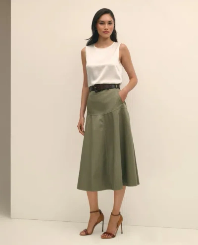 Brooks Brothers Sleeveless Shell In Washable Silk In Marshmallow