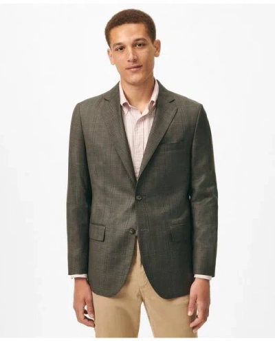 Brooks Brothers Slim Fit Checked Sport Coat In Wool In Grey