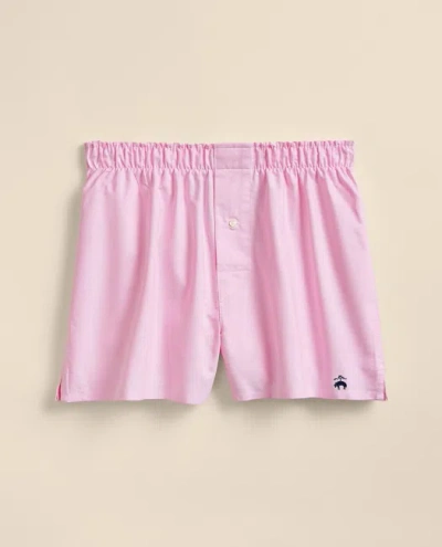 Brooks Brothers Slim Fit Cotton Oxford Boxers In Pink