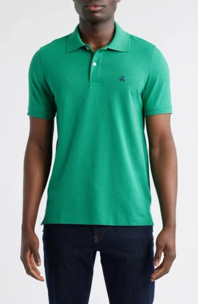 Brooks Brothers Slim Fit Cotton Piqué Polo In Green Heather