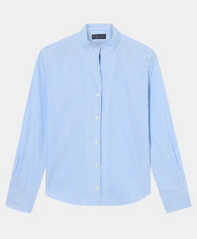 Brooks Brothers Slim Fit Cotton Poplin Shirt With Stand Collar
