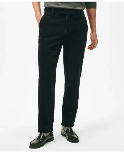 Brooks Brothers Slim Fit Cotton Wide-wale Corduroy Pants In Black