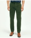 Brooks Brothers Slim Fit Cotton Wide-wale Corduroy Pants In Dark Green