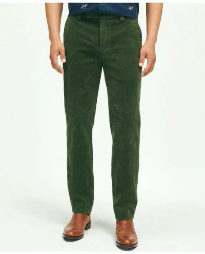 Brooks Brothers Slim Fit Cotton Wide-wale Corduroy Pants In Dark Green