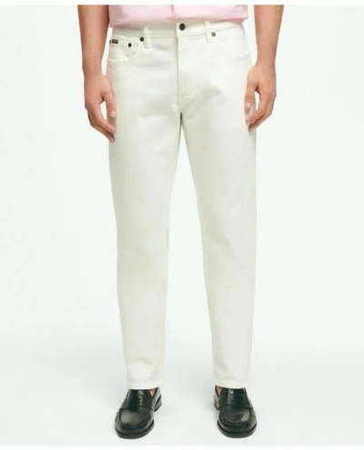 Brooks Brothers Slim Fit Denim Jeans In White