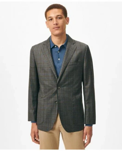 Brooks Brothers Slim Fit Gingham Sport Coat In Wool In Grey