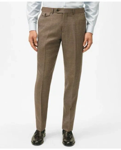 Brooks Brothers Slim Fit Guncheck Wool Suit Pants In Multicolor