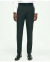 Brooks Brothers Slim Fit Merino Wool Twill 1818 Tuxedo Pants In Black