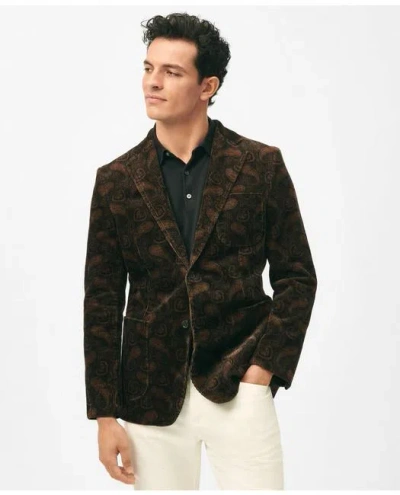 Brooks Brothers Slim Fit Sport Coat In Paisley Cotton Blend Corduroy In Multicolor