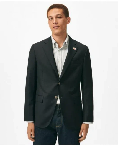 Brooks Brothers Slim Fit Stretch Saxxon Wool 1818 Blazer In Navy